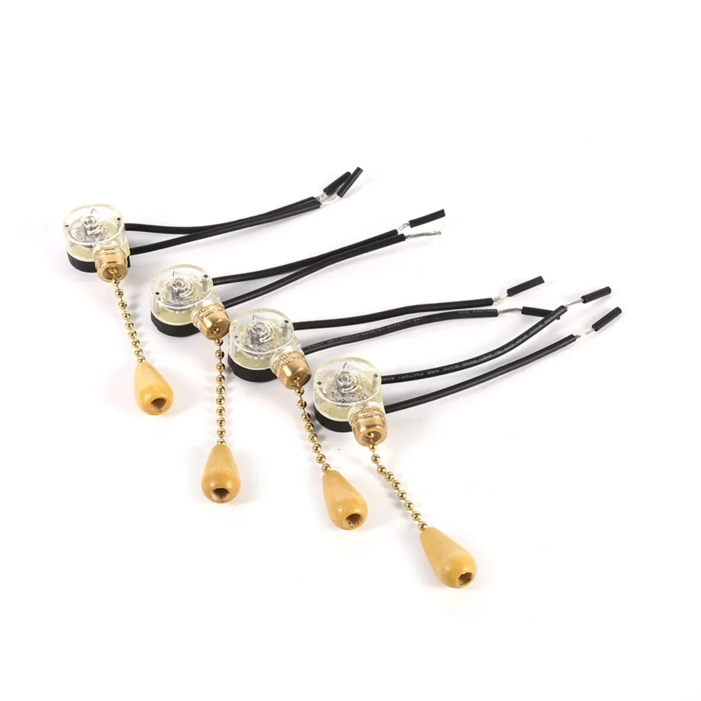 

4Pcs/Lot Universal Home Ceiling Fan Lamp Wall Light Replacement Pull Chain Cord Switch 250V 125V Factory Price