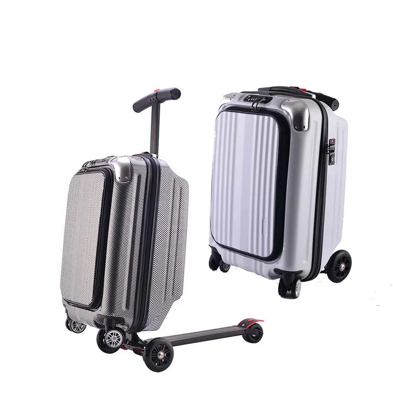 

LeTrend Multifunction Creative skateboard Rolling Luggage Suitcase Wheels 21 inch High capacity Trolley Computer Travel Bag