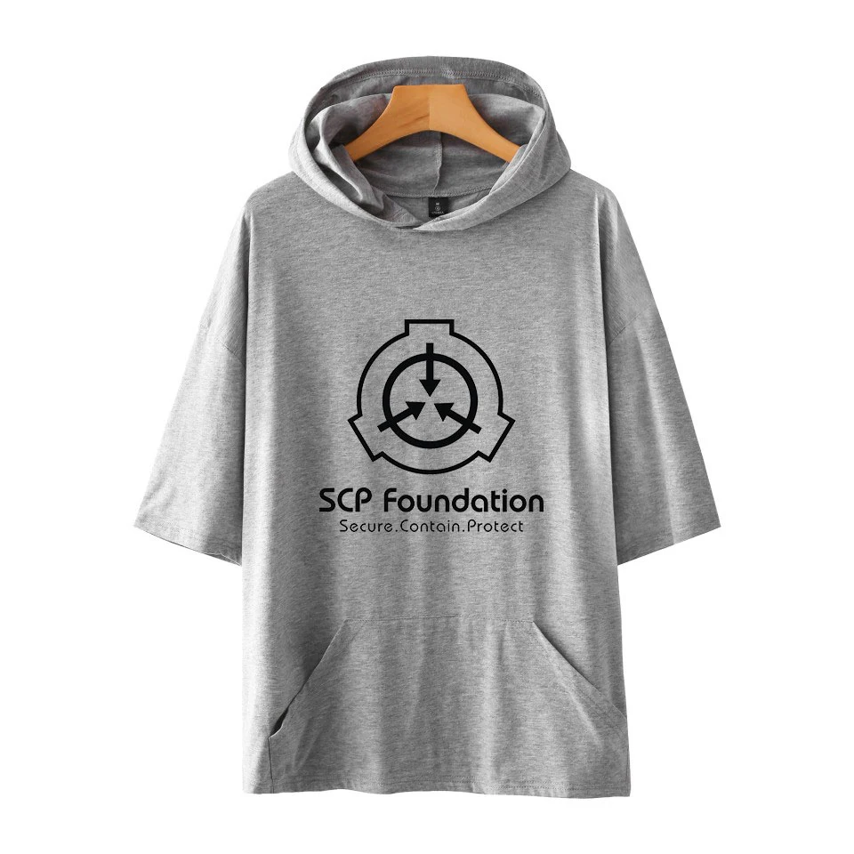 Новые модели SCP Foundation футболка с капюшоном для мужчин и женщин стиль досуга горячая Распродажа модные футболки с коротким рукавом и капюшоном