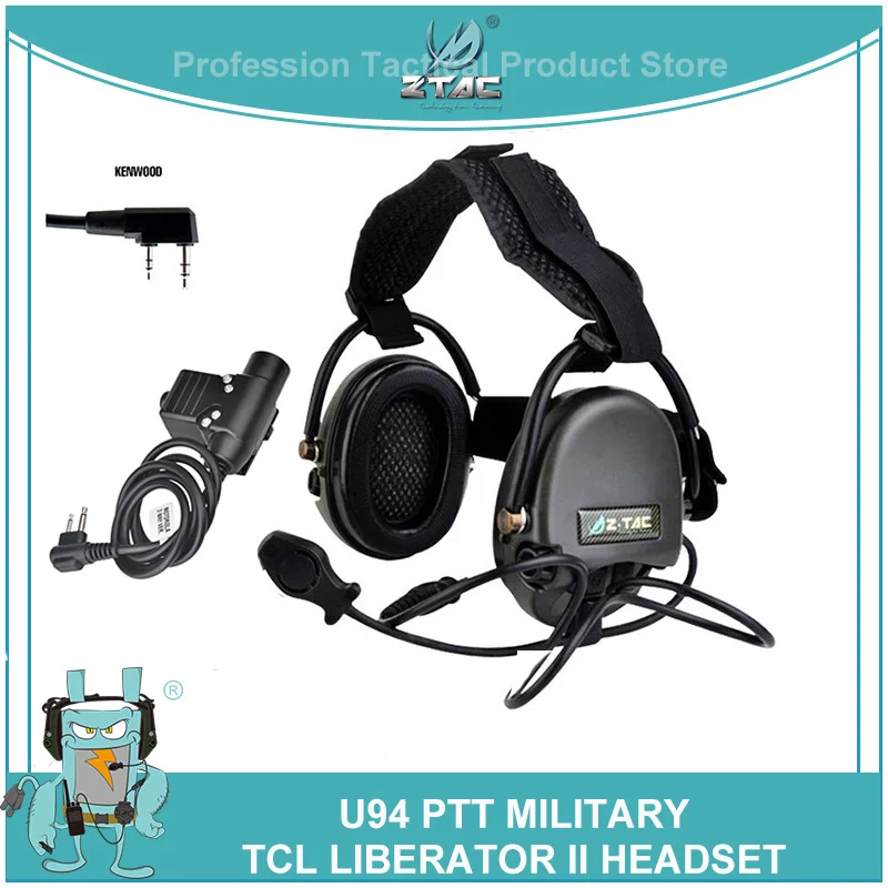 Fones de Ouvido com Softair Z-tac Militar Tático Liberador ii Neckband Tiro U94 Ken Midland Ptt Z039z113 Tci