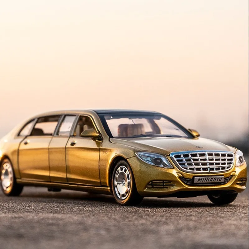 1/32 Maybach литая под давлением Металлическая Модель сплав Высокая симуляция автомобиля 6 дверей открывающийся подарок на день рождения инерционные игрушки для детей hotwheeling