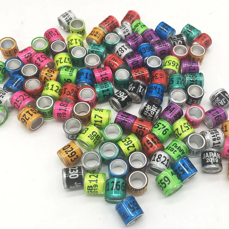 

2019 Multicolor pigeon ring BELG NL Quality Durable Bird Ring Pheasant Foot Ring 10 color Bird rings Wholesale