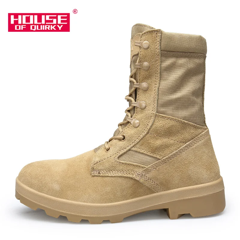 

Men Military Desert Tactical Boot Shoes Men High Help Army Boots Martin Boots Waterproof Hiking Shoes Rubber Sole Outdoor Shoes