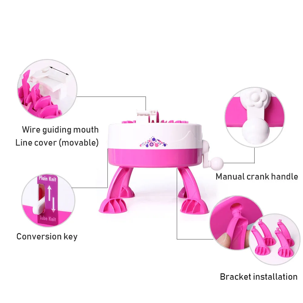 Детская ручной автоматический ткацкий станок комплект DIY шарф hat Радуга иглы машины творческий ручной шерсть ребенка ткацкого станка