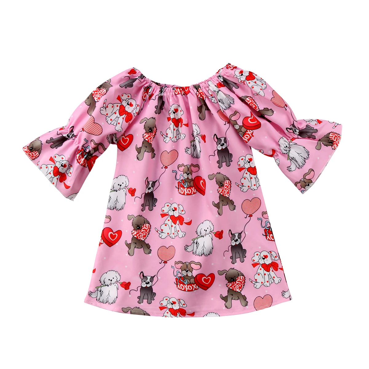 Одежда для детей; малышей; девочек один Picece платье с длинным рукавом мультфильм животных хлопковый костюм модная одежда повседневные