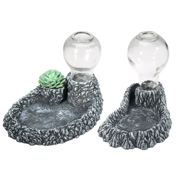 

LUDA Water Feeding Device Dispenser Resin Glass Bottle Terrarium Reptile Water Dish Feeder Feeding Food Pet Supplies Reptile P