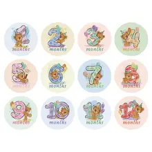 12 шт., наклейка на месяц для детской фотосъемки, памятная веха, ежемесячный памятный номер для новорожденных детей, памятная карта, реквизит для фотосессии, аксессуары
