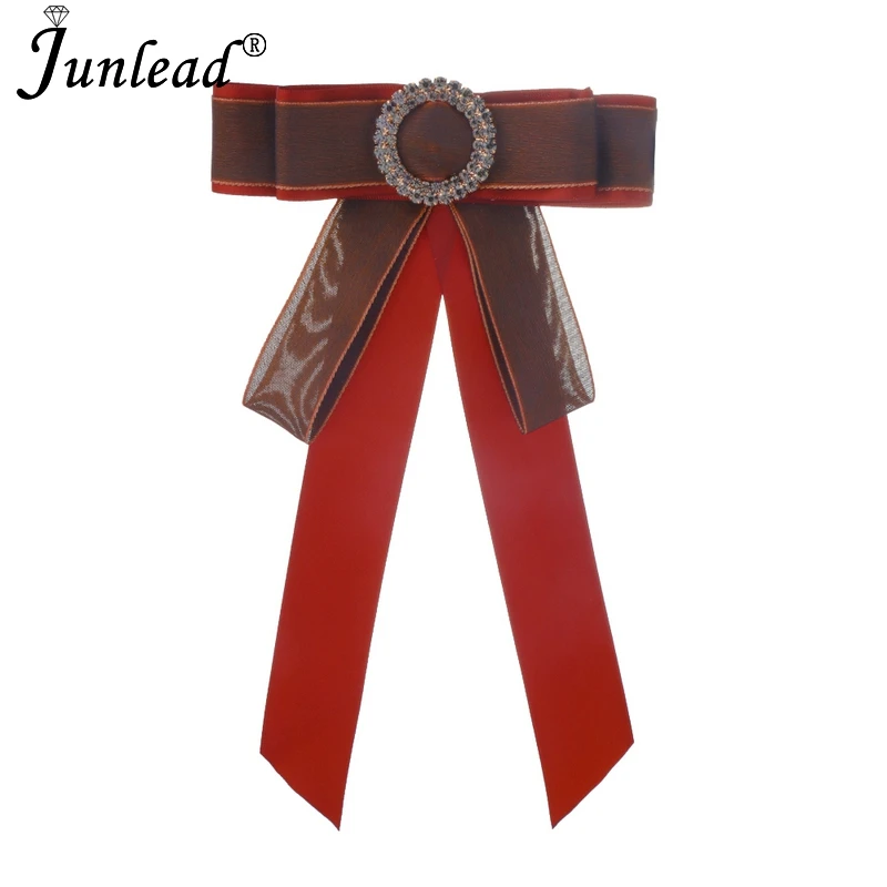 Junlead новейший модный дизайн рубашка лента ткань бант брошь ювелирный галстук