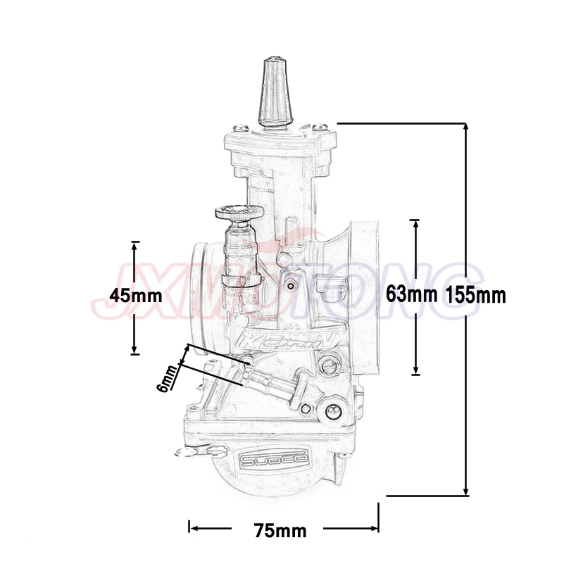 Карбюратор PWM 36 38 40 Quad Vent Carb для KEIHIN 125 250 куб. См 2/4 тактный гоночный мотоцикл Скутер