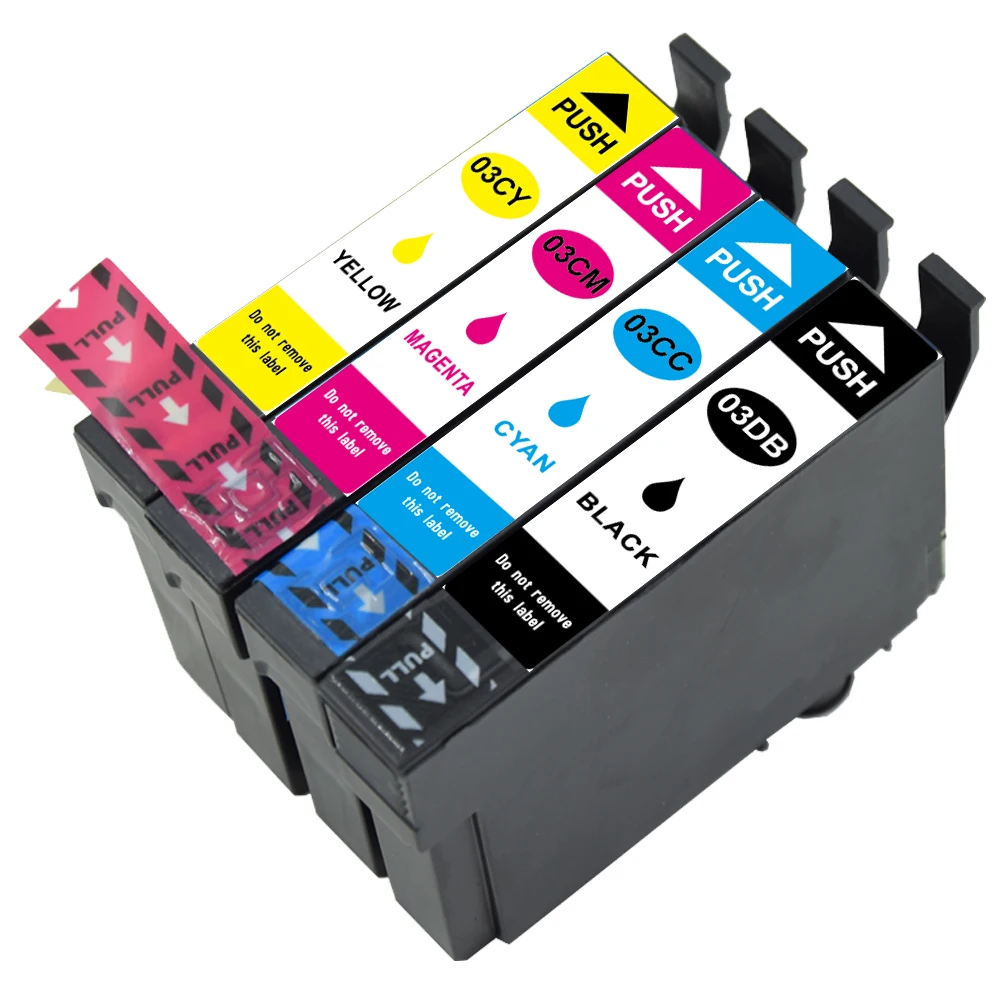 

4pcs (1b+1c+1m+1y) Compatible Ink CartridgeReplacement for T03D T03C Epson WorkForce WF-2861