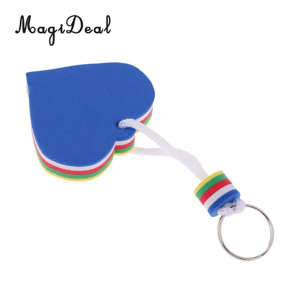 Ultralight EVA Foam Floating Keyring Water Buoyant Key Float for Boat Swim Fishing Beach Seaside Surfing Yachting - Heart Shape