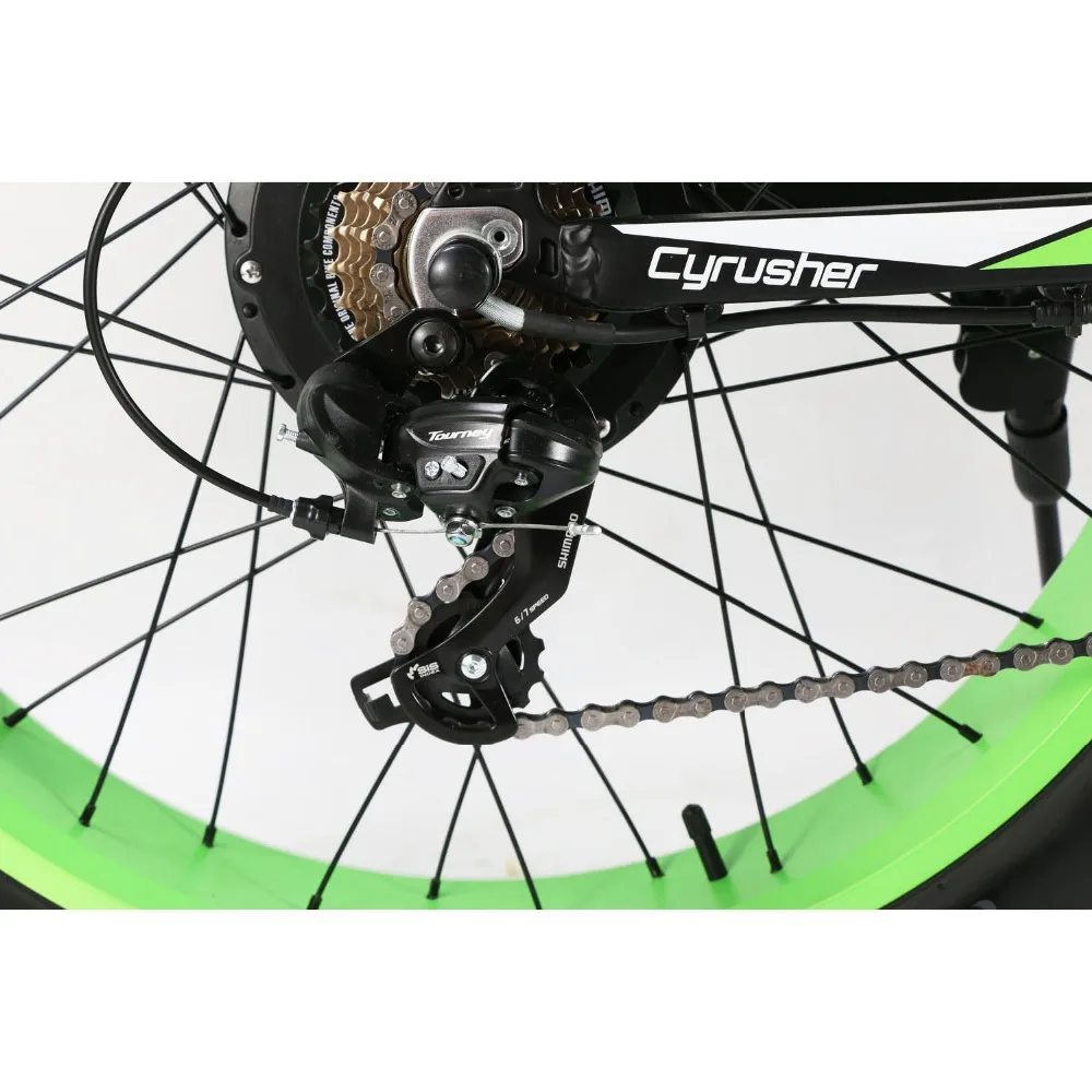 Discount Cyrusher XF800 1000W 48V Electric Bike Full Suspension frame 7 Speeds widewheel road Bike outdoor smart speedometer Ebike 5