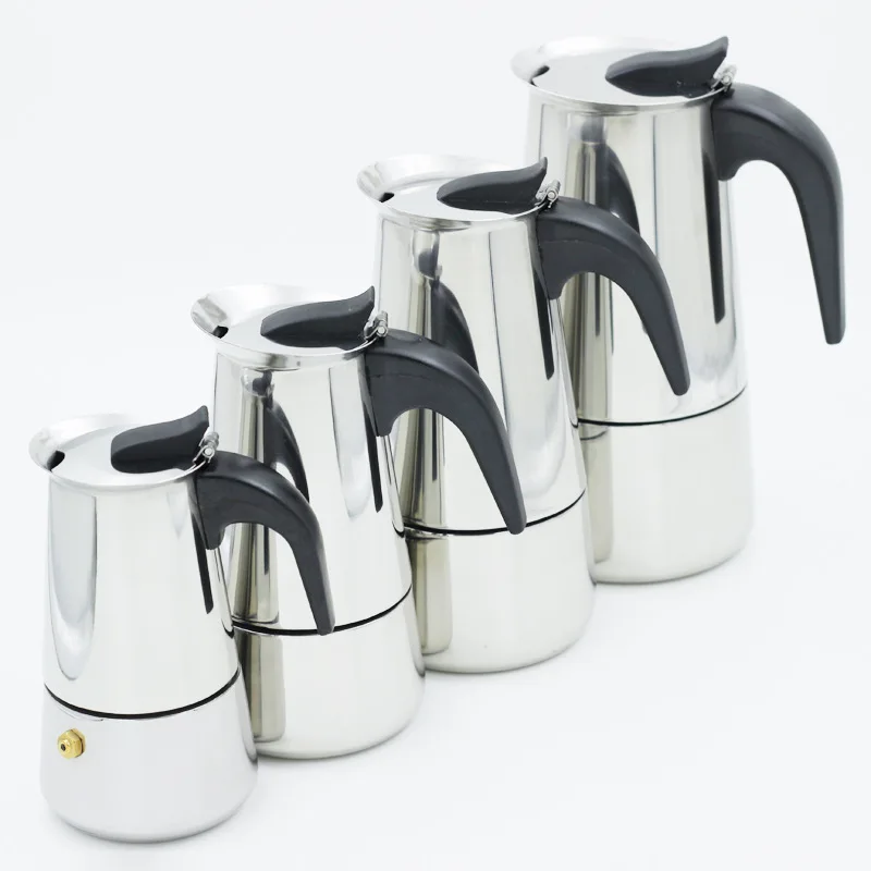copo moka cafeteira pote de aço inoxidável máquina de café espresso latte italiano fogão filtro mocha moka cafeteira para barista