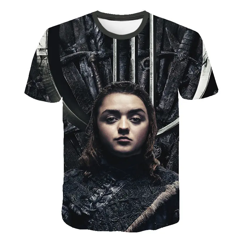 

2019 Newest T-shirt Game of Thrones tshirt Song of Ice and Fire T-shirt 3d Print T-shirt Iron Throne Tshirt Summer Shirt Cosplay