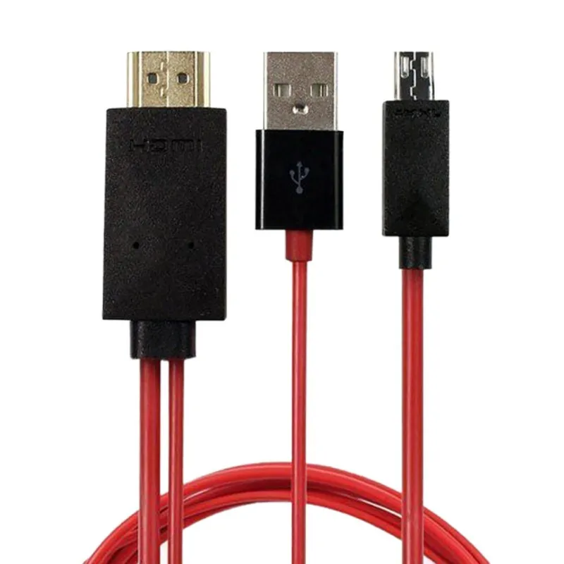 Переходник с Android на HDMI 11pin 1080P HD TV видеокабель адаптер прочный для телефонов