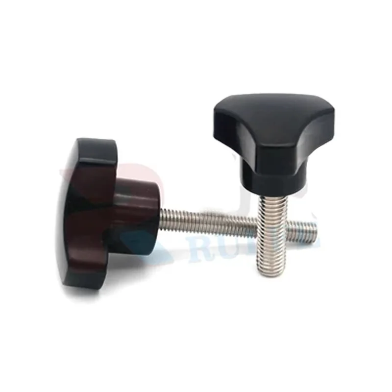 

2Pcs M4 Stainless Steel Triangle handle screws Plastic head Hand Screw Arc Knob bolt Length 30mm-50mm