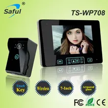 7 “LCD Color video de la puerta teléfono video de la puerta Sistema de intercomunicación Del Timbre con Cámara de visión nocturna del monitor
