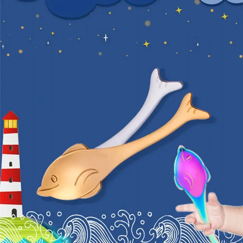 

4pcs/Pack Creative Dolphin Shape Stirring Spoons Stainless Steel Coffee Dessert Spoons Durable Tableware For Home Restaurant