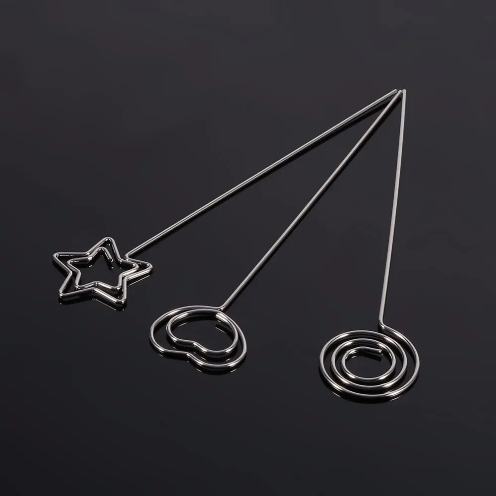 

12cm x 2.4cm Luxury 50 x Silver DIY Craft Metal Round Wires Photo Card Picture Memo Paper Note Display Clip Holders Bag Clips