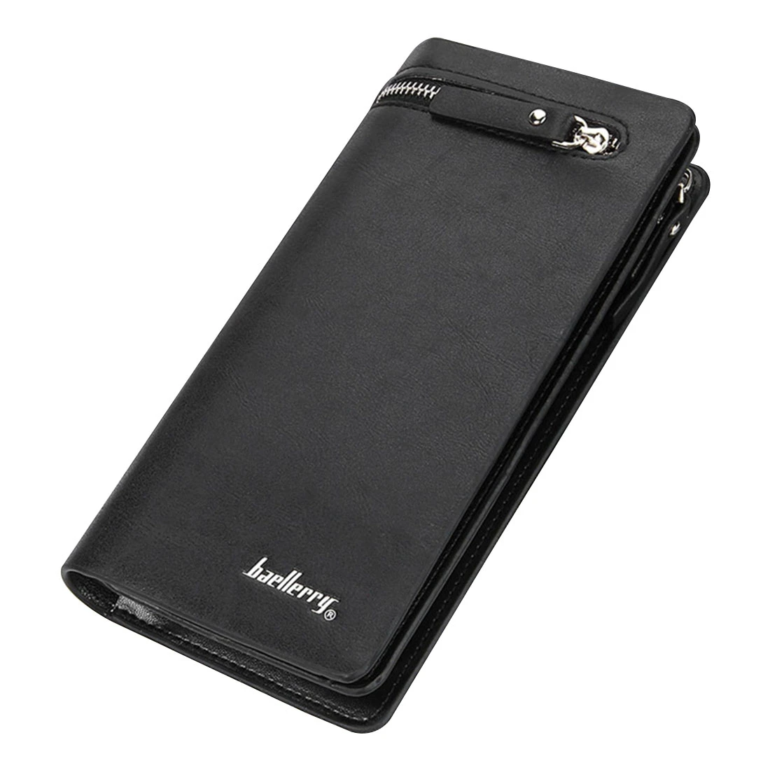 

5x Baellerry Men's Brand Luxury PU Leather Men Wallet Small Ultra Thin Card Holder Mens Black Slim Wallet Mini Zipper Coin Purse