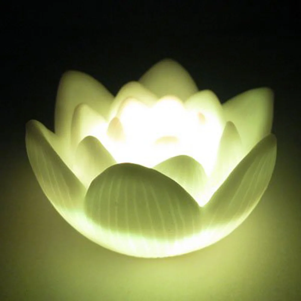 

Promotion! Color Changing LED Lotus Flower Romantic Love Mood Lamp Night Light Wedding Favor Decoration