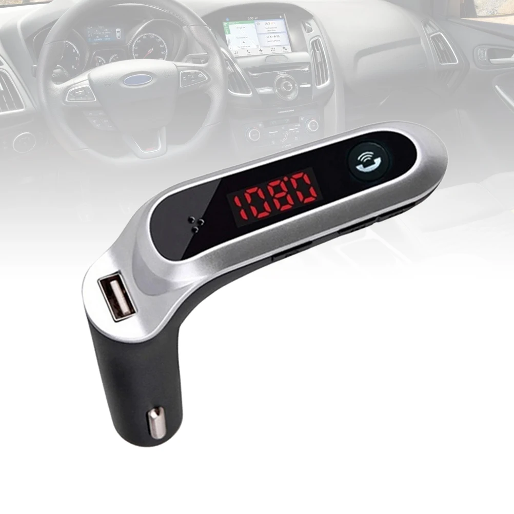 Беспроводной автомобильный комплект громкой связи Bluetooth fm-передатчик автомобильный аудио Радио адаптер MP3 музыкальный плеер USB 2.1A автомобильное зарядное устройство