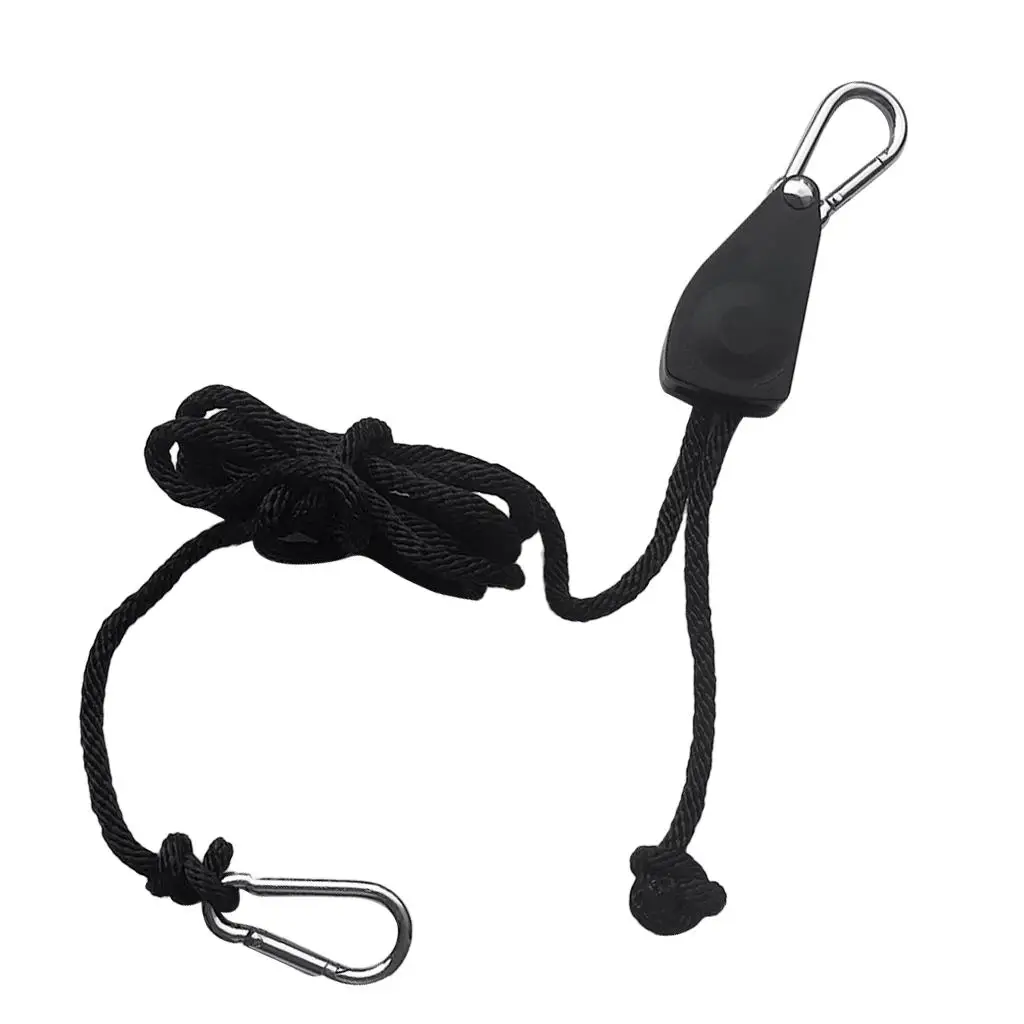 

1 Pcs Heavy Duty 68KG Ratchet Bow and Stern Tie Down Strap Rope Hanger Hook Black for Kayak Canoe Marine Boat