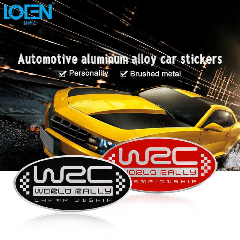LOEN WRC Чемпионат мира по ралли гоночный автомобиль Стайлинг алюминиевая наклейка