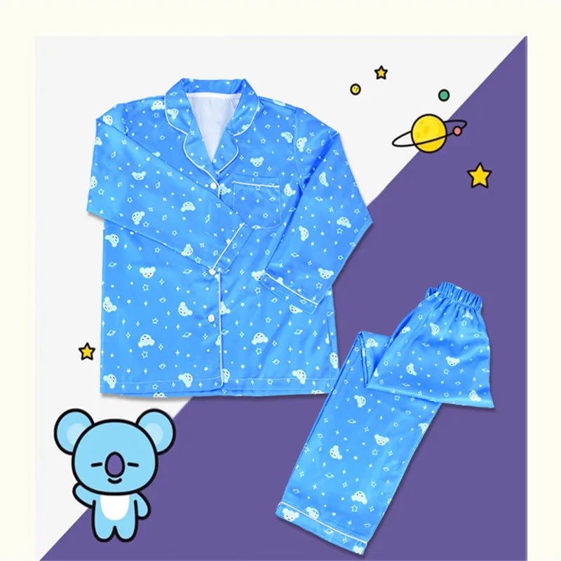 

Kpop bangtan boys pajamas pajamas for women sexy lingerie pajama set pink pink suspenders Cotton Cartoon men women Spring summer