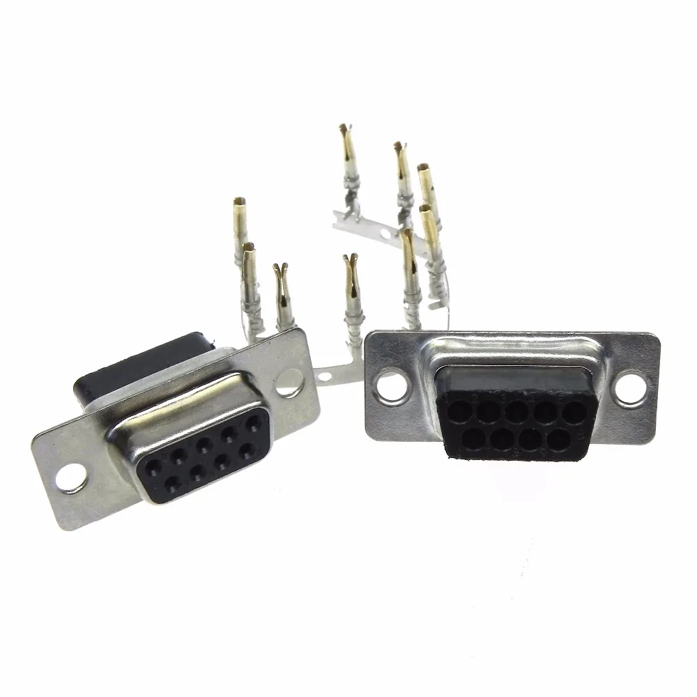 DB9 Serial VGA 9 Pin Female 2 Rows Terminal cable crimping Type Plug D-SUB Male Plug Socket DB9 Connector 5