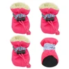 4pcs Waterproof Winter Pet Dog Shoes Anti-slip Rain Snow Boots Footwear Thick Warm For  Small Cats Dogs Puppy Dog Socks Booties ► Photo 2/6