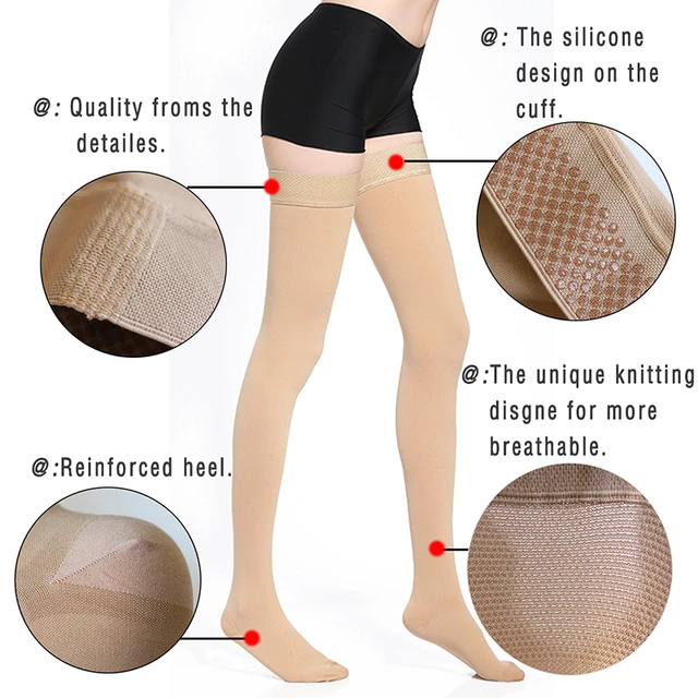 Thigh High Compression Stockings Support 15 20 MmHg Gradient Socks