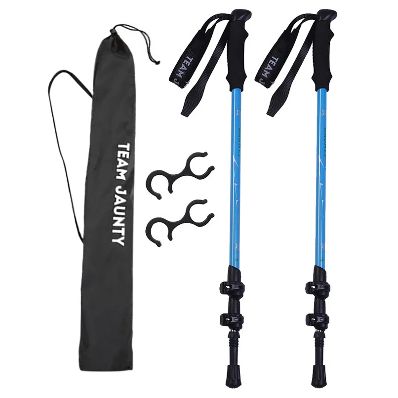 Walking Stick Durable Adjustable Trekking Pole AntiShock Climbing Skiing Hike Trekking Walking Cane Stick Crutch #2O23#F (10)