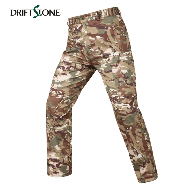 

Camouflage Tactical Soft Shell Pants Waterproof Windproof Men Army Pants Winter Warm Fleece Trousers Cargo Pants Military Style