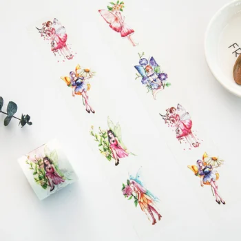 

1Pc lovely 4cm Wide Beautiful Butterflies With Flowers Washi Tape Adhesive Tape DIY Scrapbooking Sticker Label Masking Tape gift