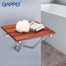 GAPPO настенные душевые сиденья для ванной комнаты, стул для ванной из цельного дерева, Складное Сиденье для душа, спа скамейка, экономия пространства для ванной комнаты
