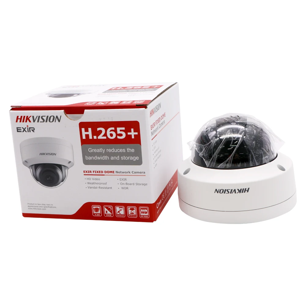 Купольная IP камера Hikvision 8 Мп 4K PoE Onvif с аудио для дома и улицы защитой от