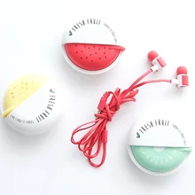 10 шт. модные наушники в фруктовом стиле 3,5 мм в ухо с микрофоном для iphone samsung xiaomi