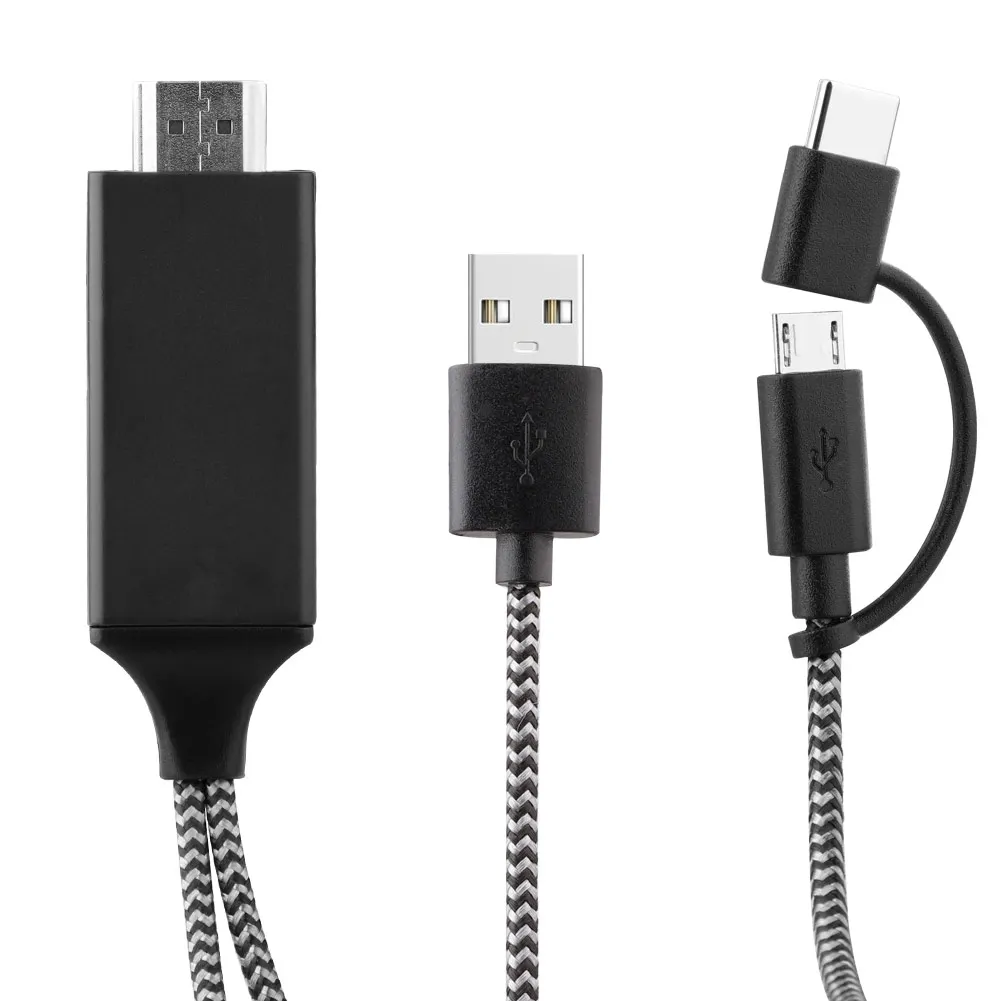 Micro usb type C кабель Plug Play зеркалирование экран для Android HDTV адаптер