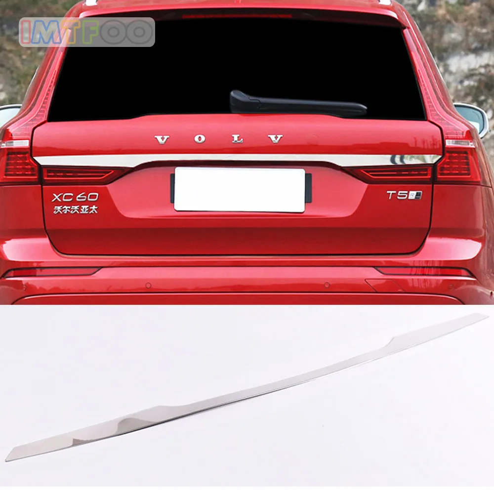 

CHROME REAR HATCH TRUNK DOOR LID TAILGATE MOLDING GARNISH FOR VOLVO XC60 2018 2019 ACCESSORIES CAR STYLING
