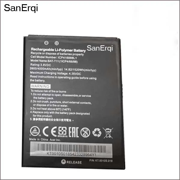10pcs ICP416888L1 BAT-T11 Z630 Battery For Acer T03 T04 Z630S 4000mAh Send with Tracking Number Trackable | Мобильные телефоны и