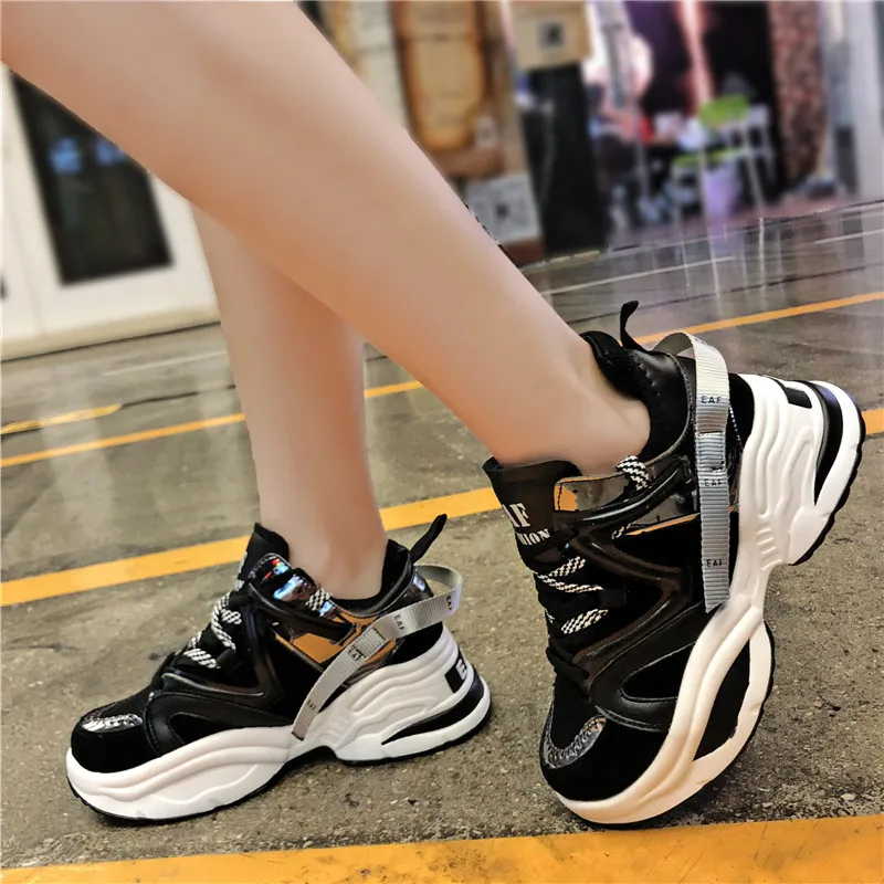 Размер 35-46, женские кроссовки на платформе, дышащие, смешанные цвета, женская повседневная обувь, высокое качество, Уличная обувь для отдыха
