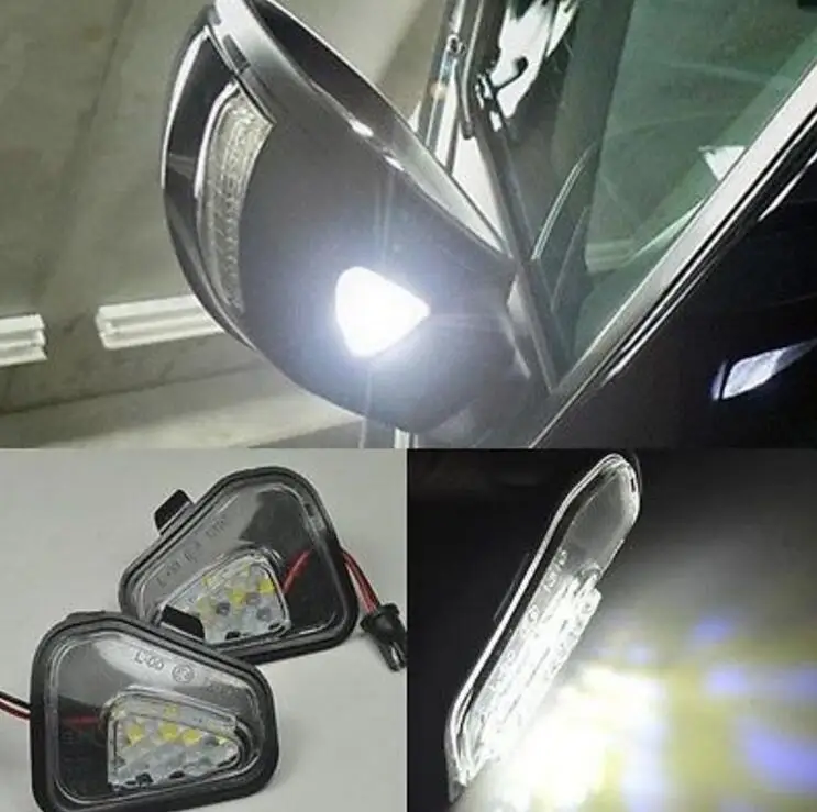 2x Error Free LED Side Under Mirror Puddle Light Lamp For Vw Volkswagen