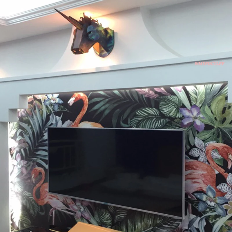 Billige DIY 3D Holz Tier Deer Kopf Kunst Modell Zu Hause Büro Wand Hängende Dekoration Lagerung Inhaber einhorn Hause Dekoration Zubehör