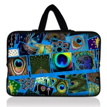 Павлин 1" 17,3" дюймов Мягкий неопреновый ноутбук нетбук рукав сумка чехол+ спрятанная ручка для 17," hp DELL APPLE acer