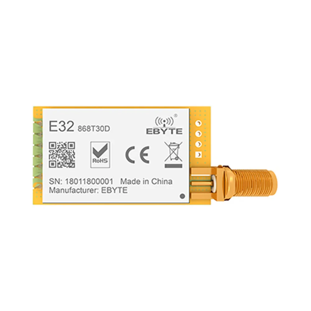 868 МГц LoRa SX1276 радиочастотный модуль с большим диапазоном E32 868T30D UART 1 Вт iot