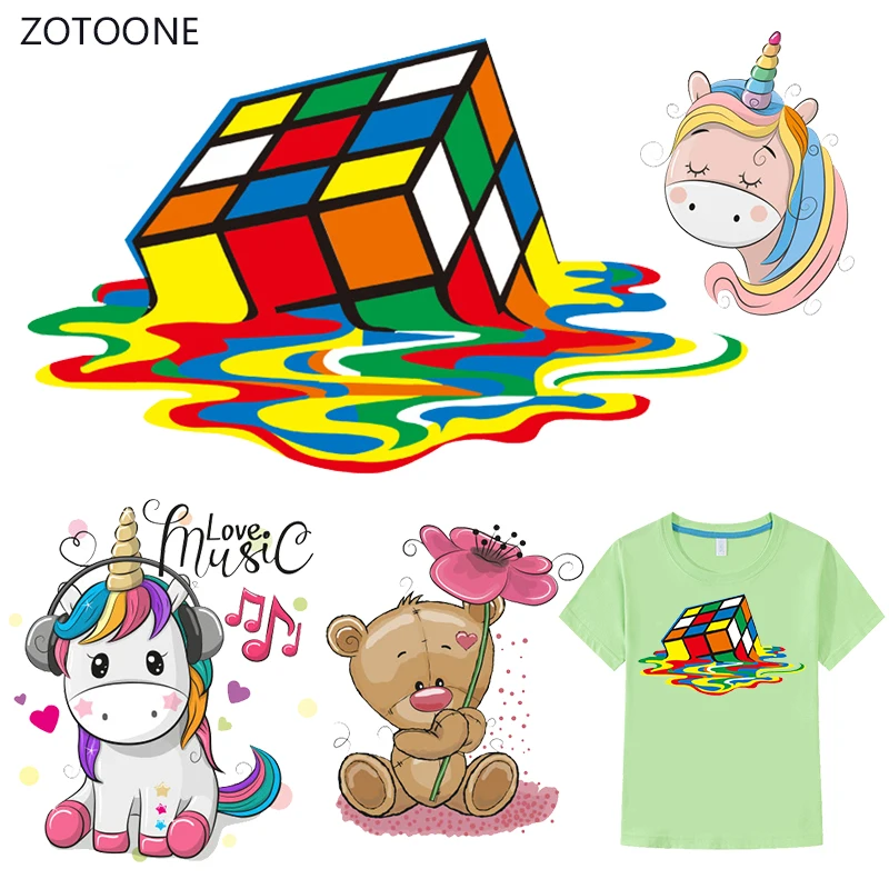 ZOTOONE термоклейкие нашивки на одежду Diy полосы 3D куб нашивка теплопередача для