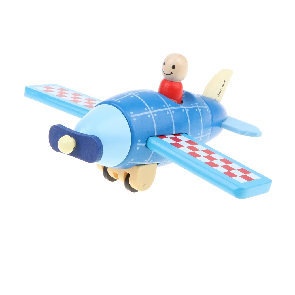 3Pcs DIY Wooden Toys Assembled Magnetic Aircraft Model for Kids Toddlers Educational Toy Gift, Plane, Rocket, Helicopter