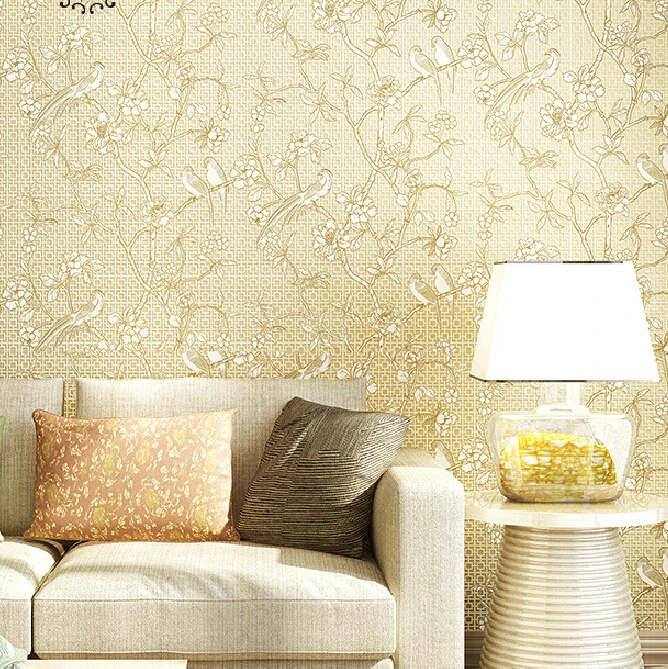 Chinese Retro Bird Wallpaper 3D Embossed Non-woven Wallpaper Roll Chinese Natural Mural Wall Paper Living Room Bedroom Wallpaper Chinese Retro Bird Wallpaper 3D Embossed Non-woven Wallpaper Roll Chinese Natural Mural Wall Paper Living Room Bedroom Wallpaper