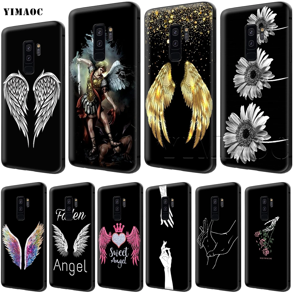 YIMAOC Крылья Ангела Мягкий силиконовый чехол для Samsung Galaxy S6 S7 Edge S8 S9 Plus A3 A5 A6 Note 8 9 |
